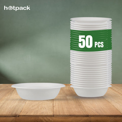 50 Pieces Biodegradable 12 Oz (355 Ml) Bowl - Compostable, Bagasse, Freezer & Microwave Safe