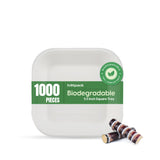 1000 Pieces Biodegradable 5.5 Inch Square Tray | Ecofriendly, Compostable