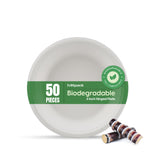 50 Pieces Biodegradable 6 Inch Plate