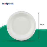 1000 Pieces Biodegradable 6 Inch Round Plates - Natural Disposable | Eco-Friendly & Compostable