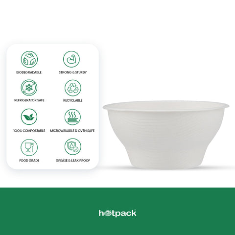 50 Pieces Biodegradable 6 Oz Bowl