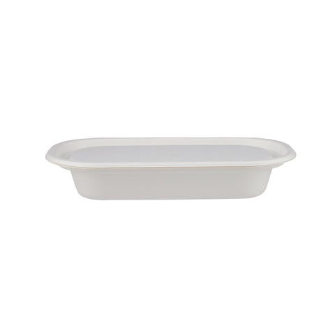 1000 Pieces Biodegradable Hinged 16 Oz Oval Container Base Only - Natural Disposable | Eco-Friendly & Compostable