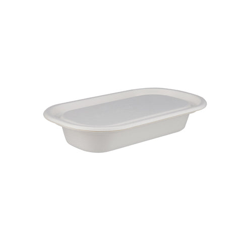 1000 Pieces Biodegradable Hinged 16 Oz Oval Container Base Only - Natural Disposable | Eco-Friendly & Compostable