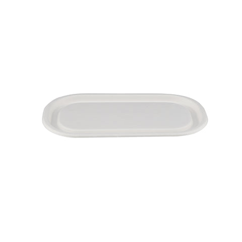 50 pieces Biodegradable 16 Oz (470 ml) Oval Container Lid Only -Natural Disposable | Eco-Friendly & Compostable