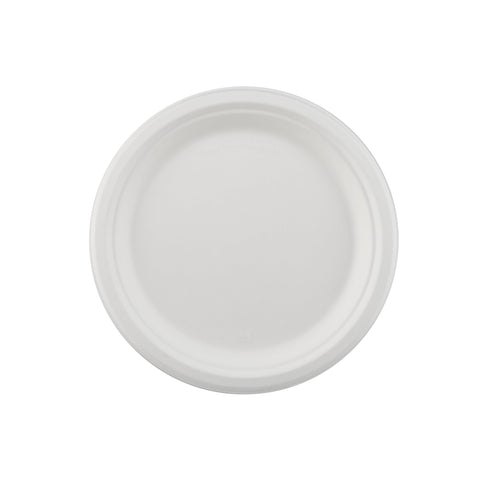 500 Pieces Biodegradable 10 Inch Round  Plate -  100% Natural, Compostable, Ecofriendly, Safe & Hygienic Disposable