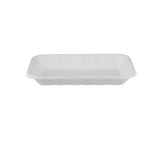 500 Pieces Biodegradable Hinged Tray 9.5 x 7 Inch - Natural Disposable | Eco-Friendly & Compostable