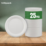 25 Pieces Biodegradable 10 Inch Round Plate