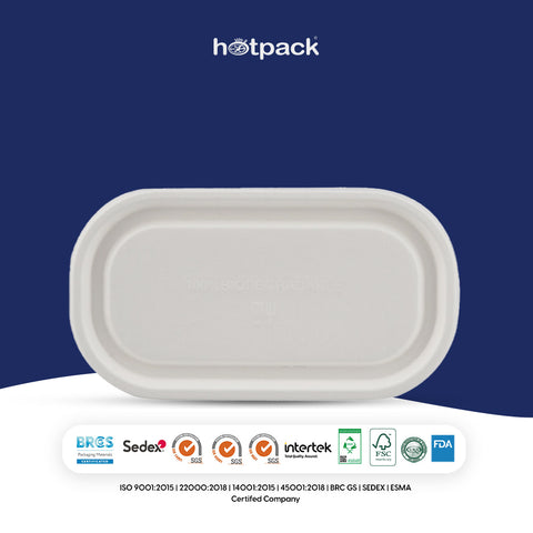 Hinged 16 Oz (470 Ml) Oval Container Lid Only