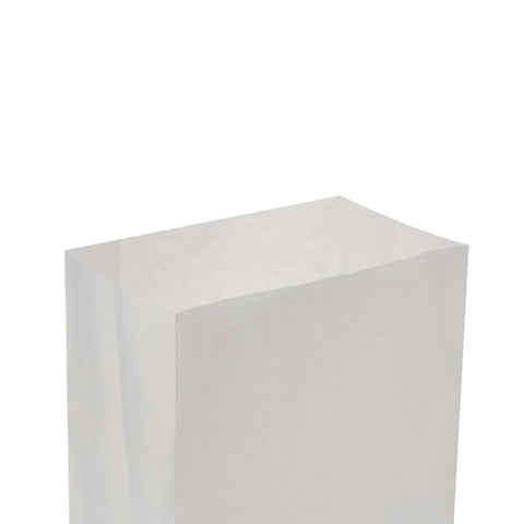 1000 Pieces Square Bottom White Paper Bag 210X120X310 mm