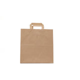 Kraft Brown Paper Bag Flat Handle 29x15x29 cm - Hotpack Global