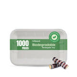 1000 Pieces Rectangular Biodegradable Tray - Natural Disposable | Eco-Friendly & Compostable