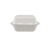 500 Pieces Biodegradable Square 6 Inch Burger Box - Natural Disposable | Eco-Friendly & Compostable