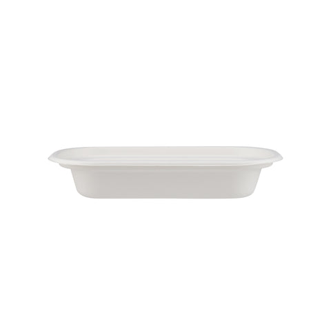 1000 Pieces Biodegradable Hinged 16 Oz Oval Container Base Only - Natural Disposable | Eco-Friendly & Compostable- Hotpack