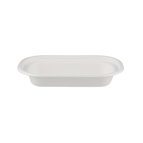 1000 Pieces Biodegradable Hinged 16 Oz Oval Container Base Only - Natural Disposable | Eco-Friendly & Compostable