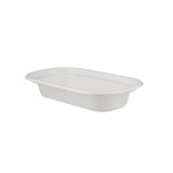 1000 Pieces Biodegradable Hinged 16 Oz Oval Container Base Only - Natural Disposable | Eco-Friendly & Compostable