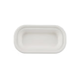 1000 Pieces Biodegradable Hinged 16 Oz Oval Container Base Only - Natural Disposable | Eco-Friendly & Compostable