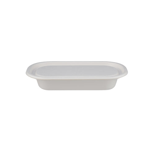 1000 Pieces Biodegradable Hinged 16 Oz Oval Container Base Only - Natural Disposable | Eco-Friendly & Compostable