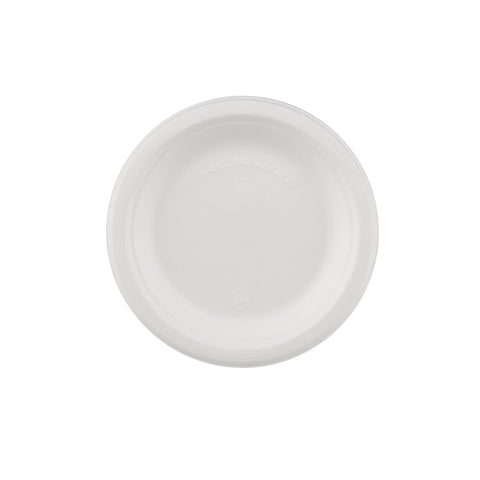 1000 Pieces Biodegradable 6 Inch Round Plate - Natural Disposable | Eco-Friendly & Compostable