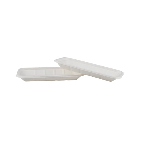 1000 Pieces Biodegradable Tray - Natural Disposable | Eco-Friendly & Compostable Hotpack