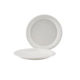 500 Pieces Biodegradable 10 Inch Round  Plate -  100% Natural, Compostable, Ecofriendly, Safe & Hygienic Disposable