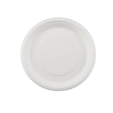 500 Pieces Biodegradable 12 Inch Hinged Round Plate - Natural Disposable | Eco-Friendly & Compostable