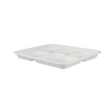 500 Pieces Biodegradable 5 Compartment Tray - Natural Disposable | Eco-Friendly & Compostable