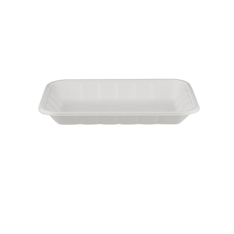 500 Pieces Biodegradable Hinged Tray 9.5 x 7 Inch - Natural Disposable | Eco-Friendly & Compostable