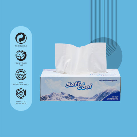 30 Boxes Soft N Cool Facial Tissue 150 Sheets x 2 Ply